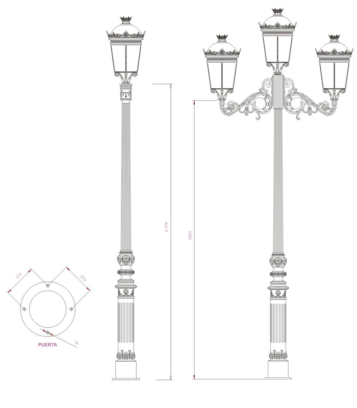 Columna Versalles esquema